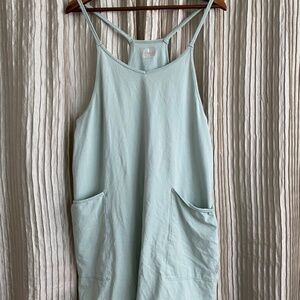Free People Movement Hotshot Shorts Romper Aqua Blue